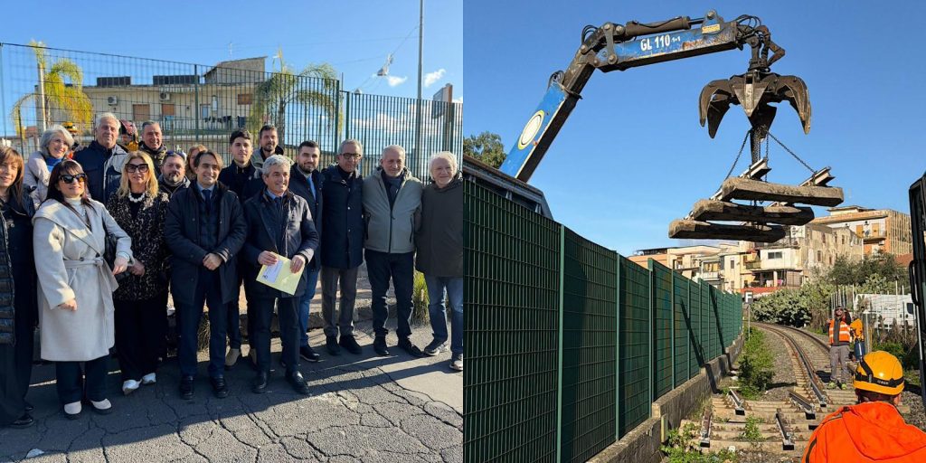 Misterbianco, al via la rinascita della ex Circumetnea: binari rimossi per la nuova pista ciclo-pedonale
