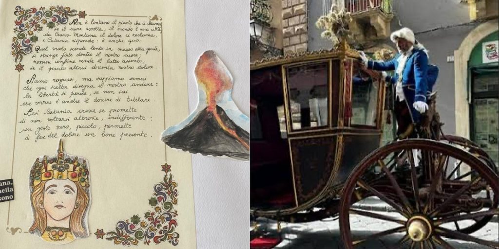 Catania, al posto del sindaco sulla carrozza del Senato salgono tre studenti
