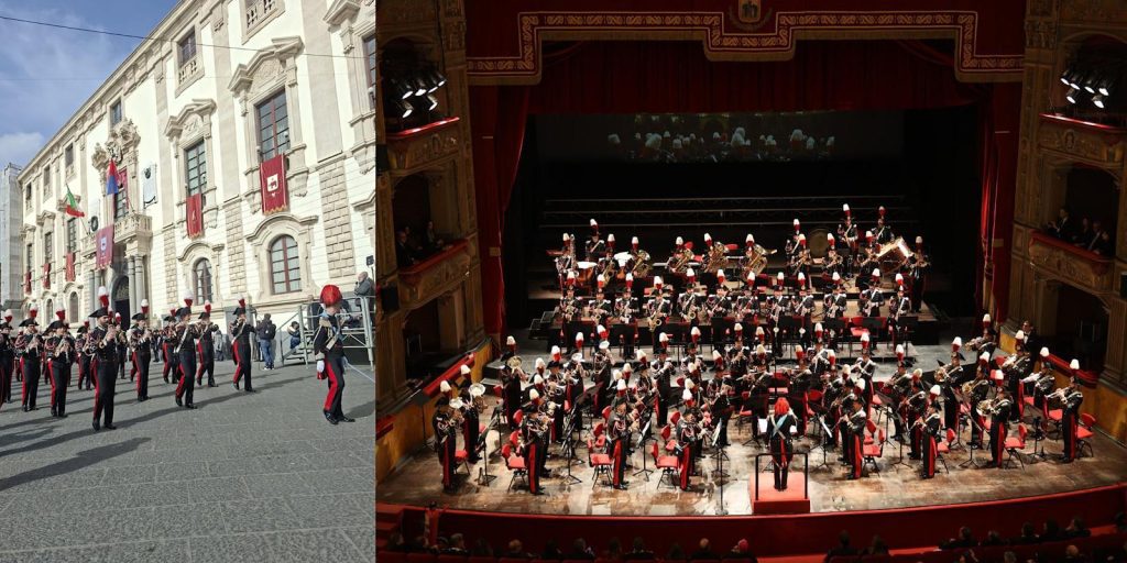 Catania, la Banda dei Carabinieri apre i festeggiamenti di Sant'Agata tra il palcoscenico del Bellini e le strade cittadine