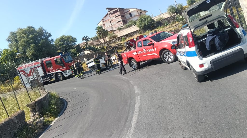 Paternó, incidente autonomo sulla SP 229: ferito 48enne di S. M. di Licodia