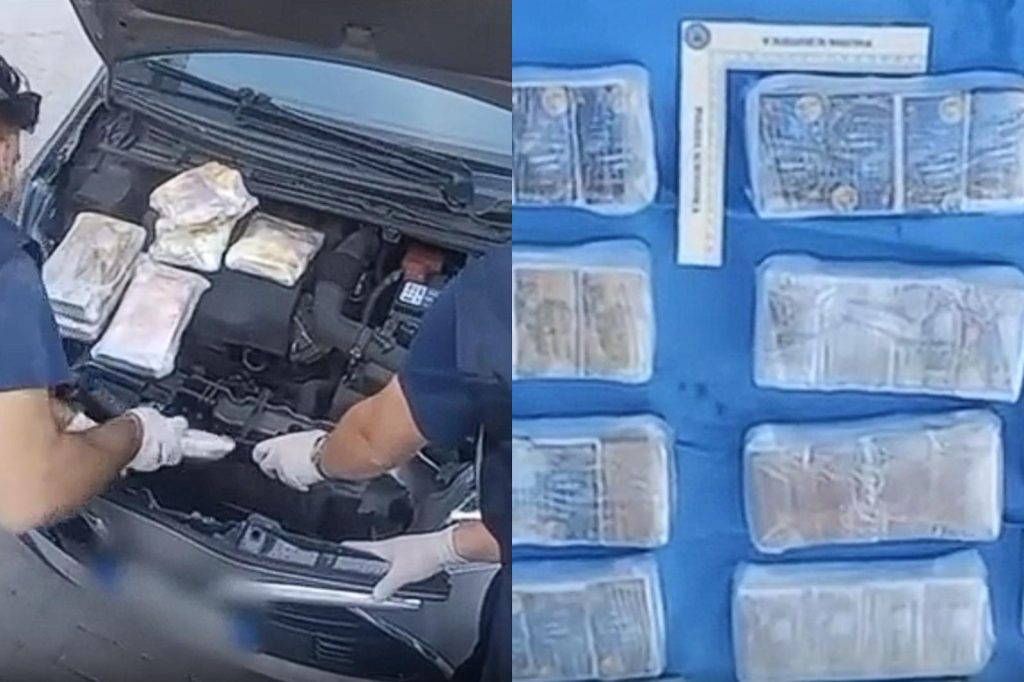 Catania, 28 kg di droga nascosti in auto con un minore: due corrieri calabresi arrestati (VIDEO)