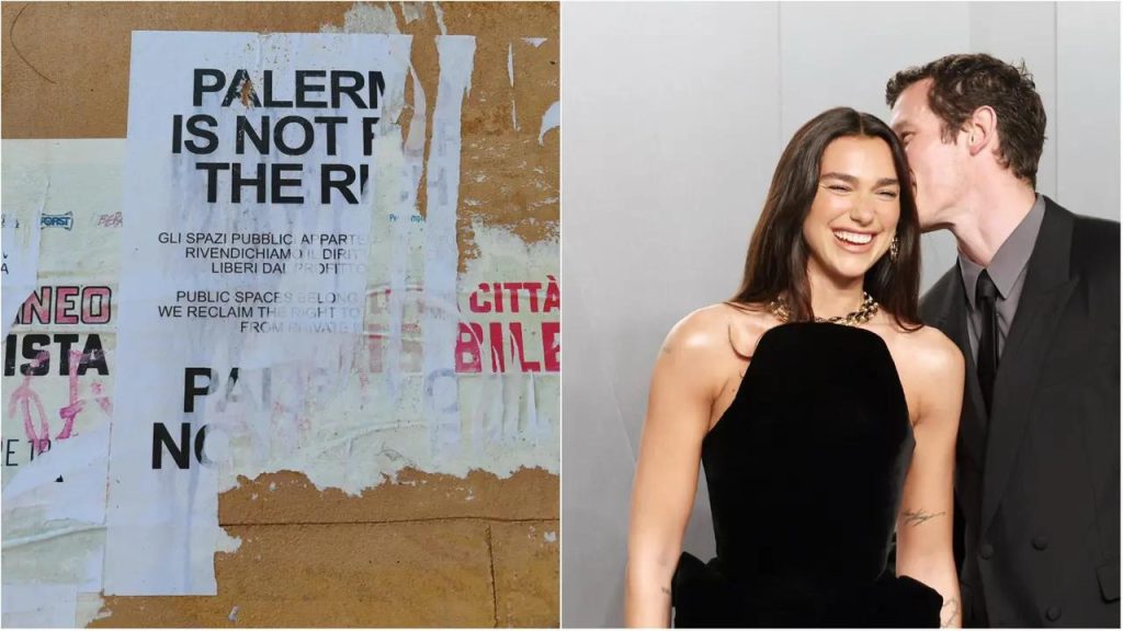 Matrimonio Dua Lipa a Palermo: festeggiamenti blindati tra glamour e proteste. “Città non è in affitto”