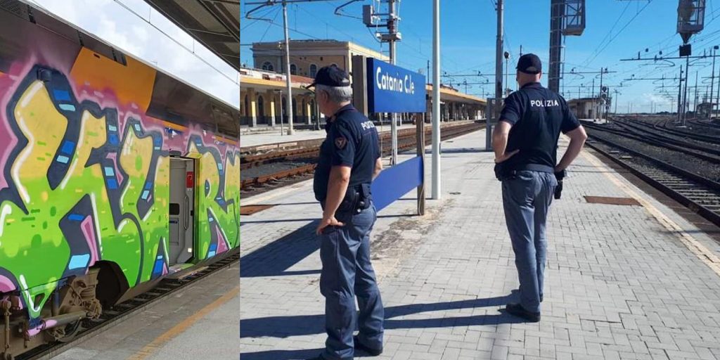 Graffiti sui treni a Catania, la Polizia Ferroviaria denuncia quattro giovani tedeschi